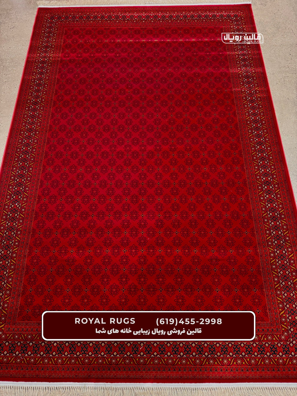 Red Color High Quality 1500 Reeds Kashan Design Machine Made Carpet #60811