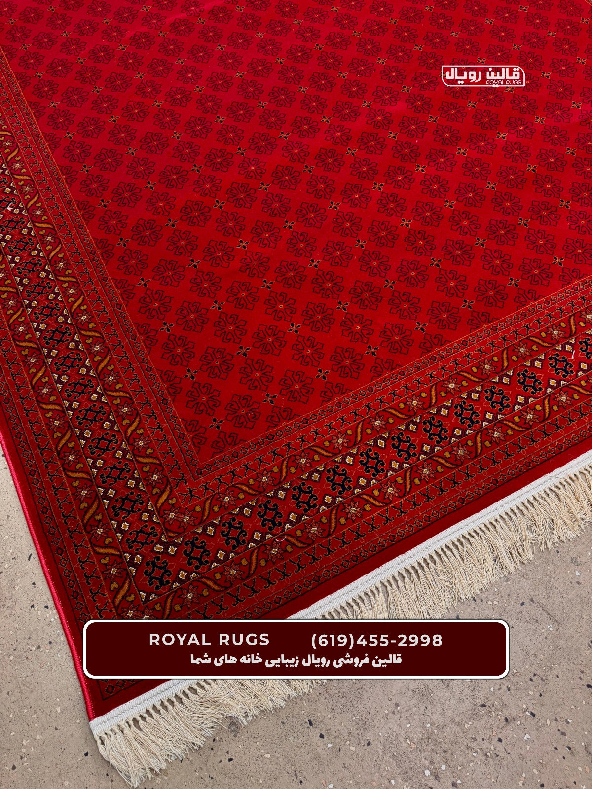 Red Color High Quality 1500 Reeds Kashan Design Machine Made Carpet #60811