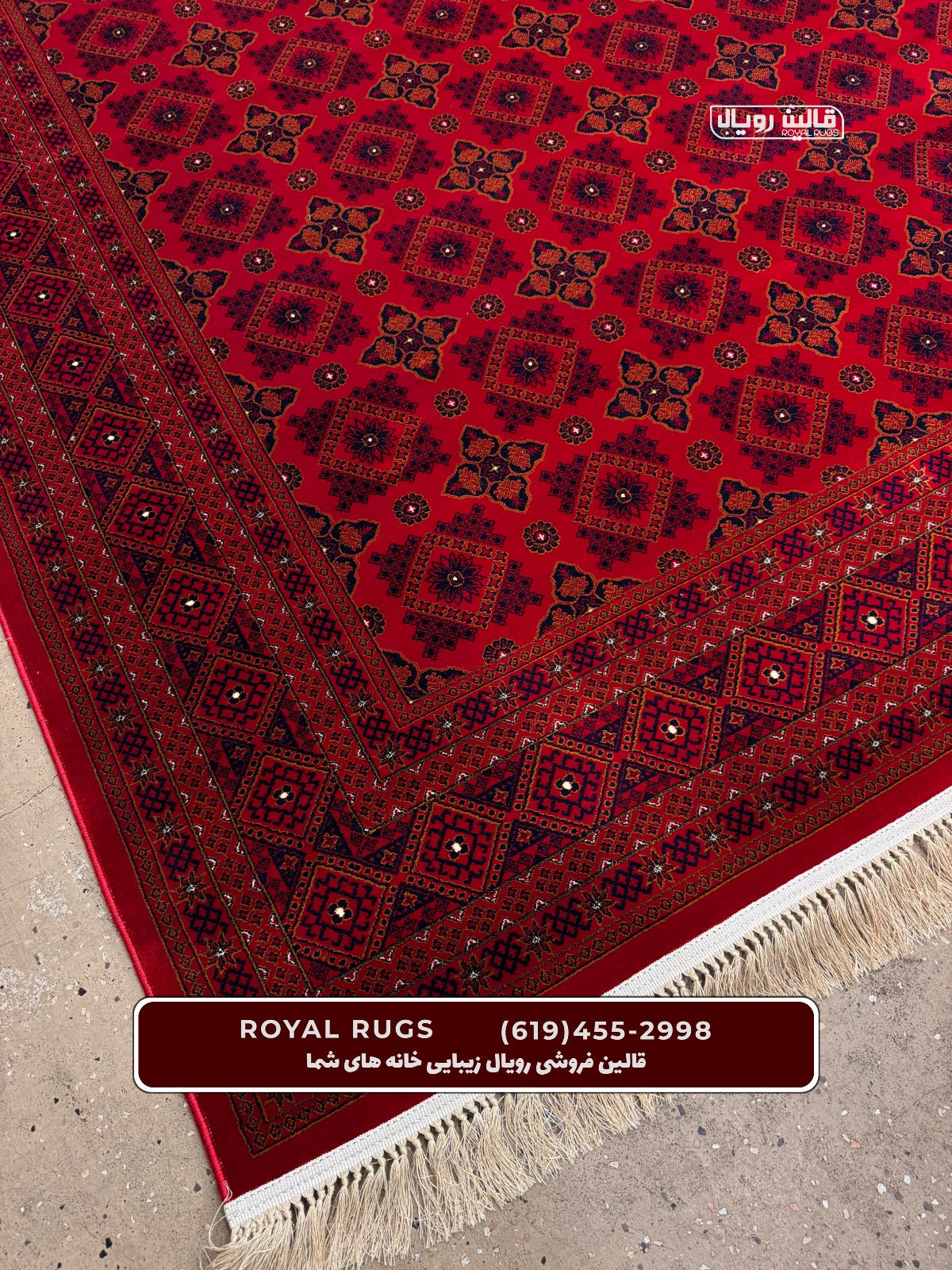 Red Color High Quality 1500 Reeds Kashan Design Machine Made Carpet #61411