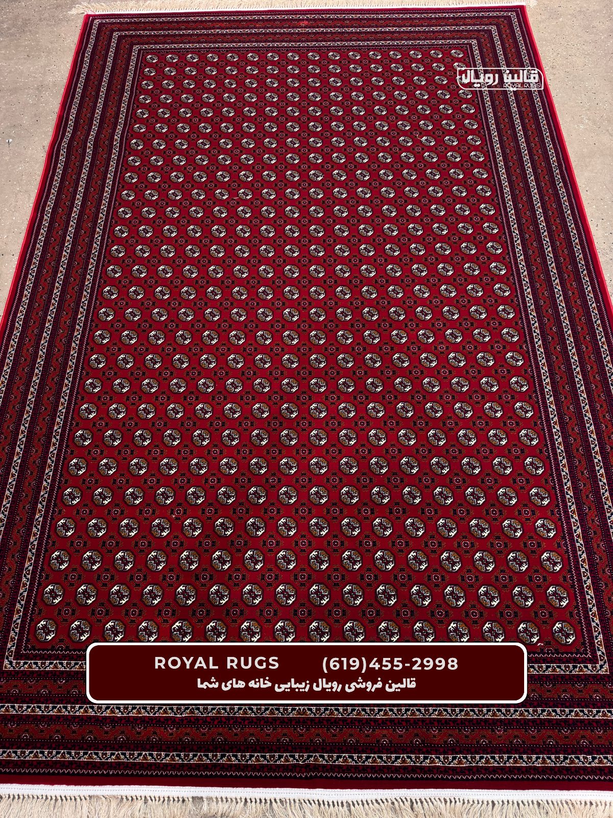 Red Color High Quality 1500 Reeds Kashan Design Machine Made Carpet #63511