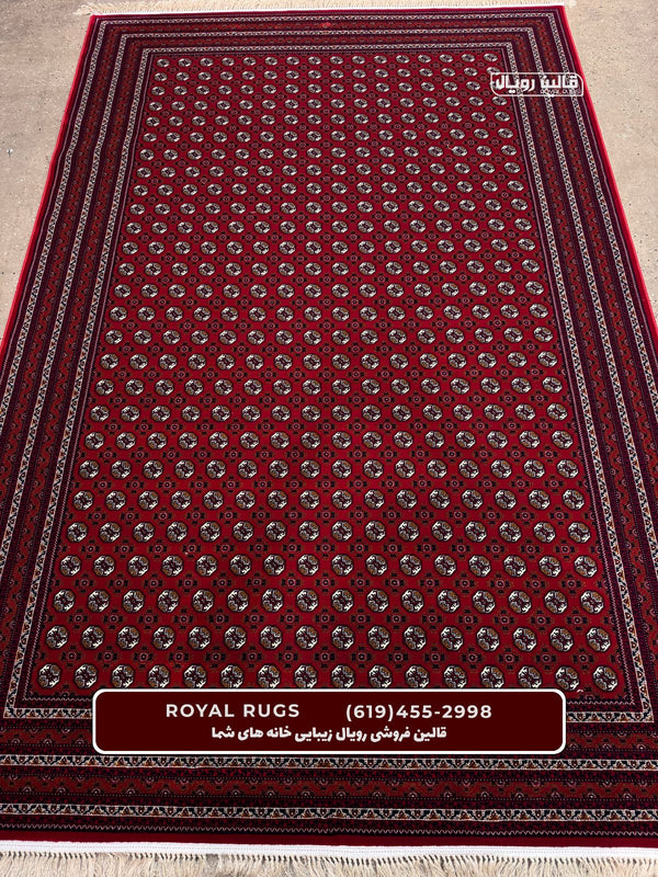 Red Color High Quality 1500 Reeds Kashan Design Machine Made Carpet #63511