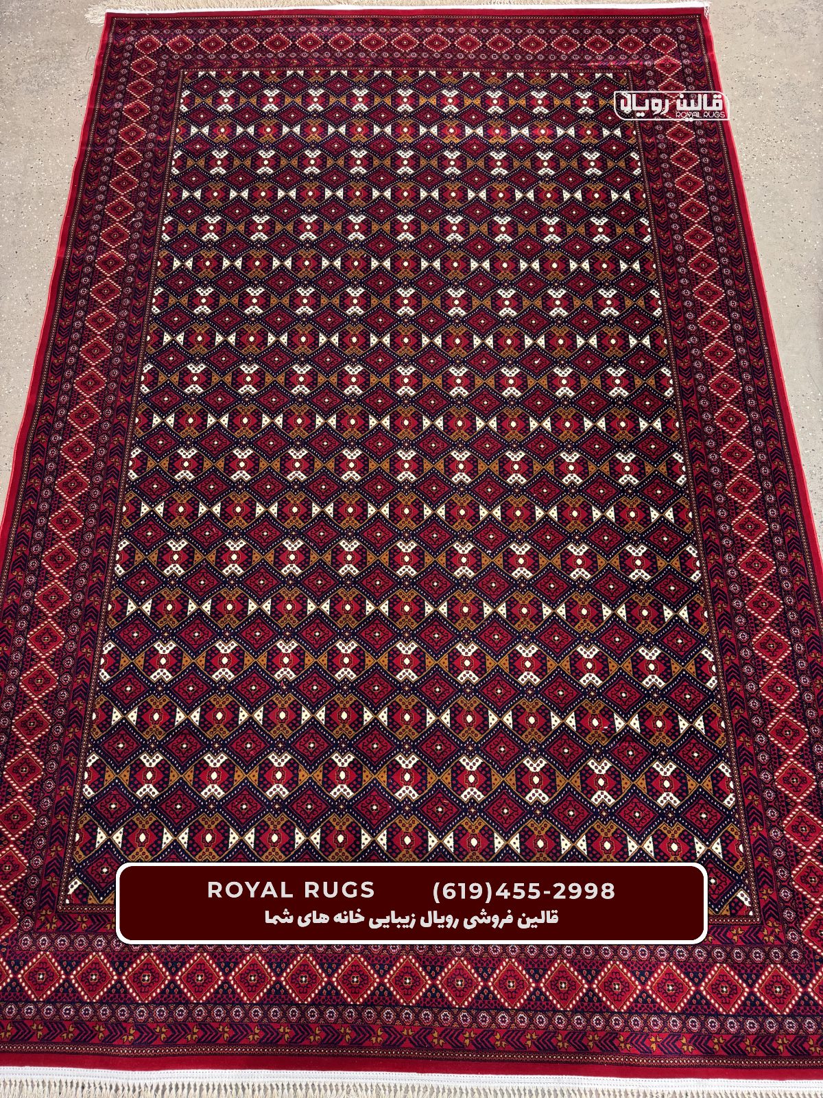 Red Color High Quality 1500 Reeds Kashan Design Machine Made Carpet #60711