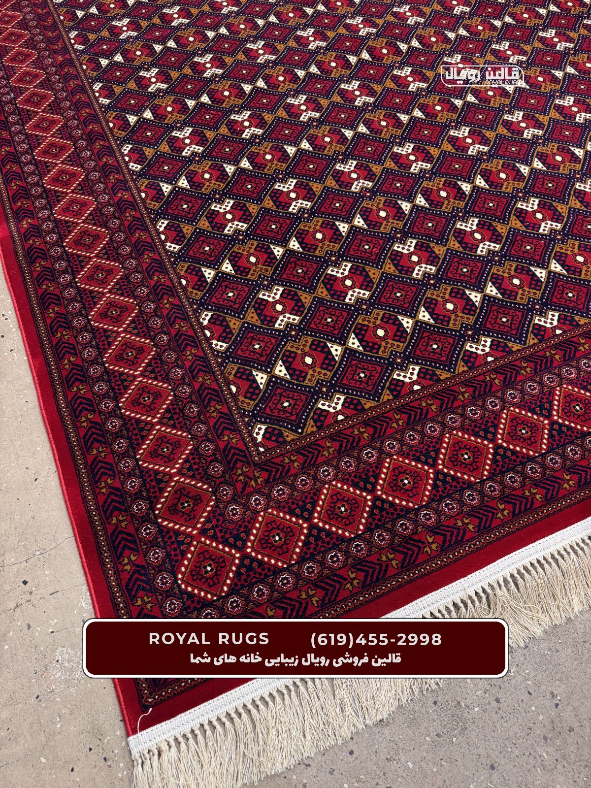 Red Color High Quality 1500 Reeds Kashan Design Machine Made Carpet #60711