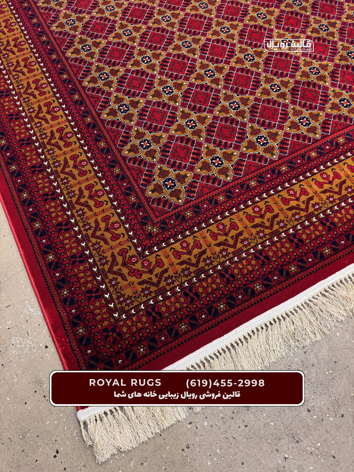 Red Color High Quality 1500 Reeds Kashan Design Machine Made Carpet #60111