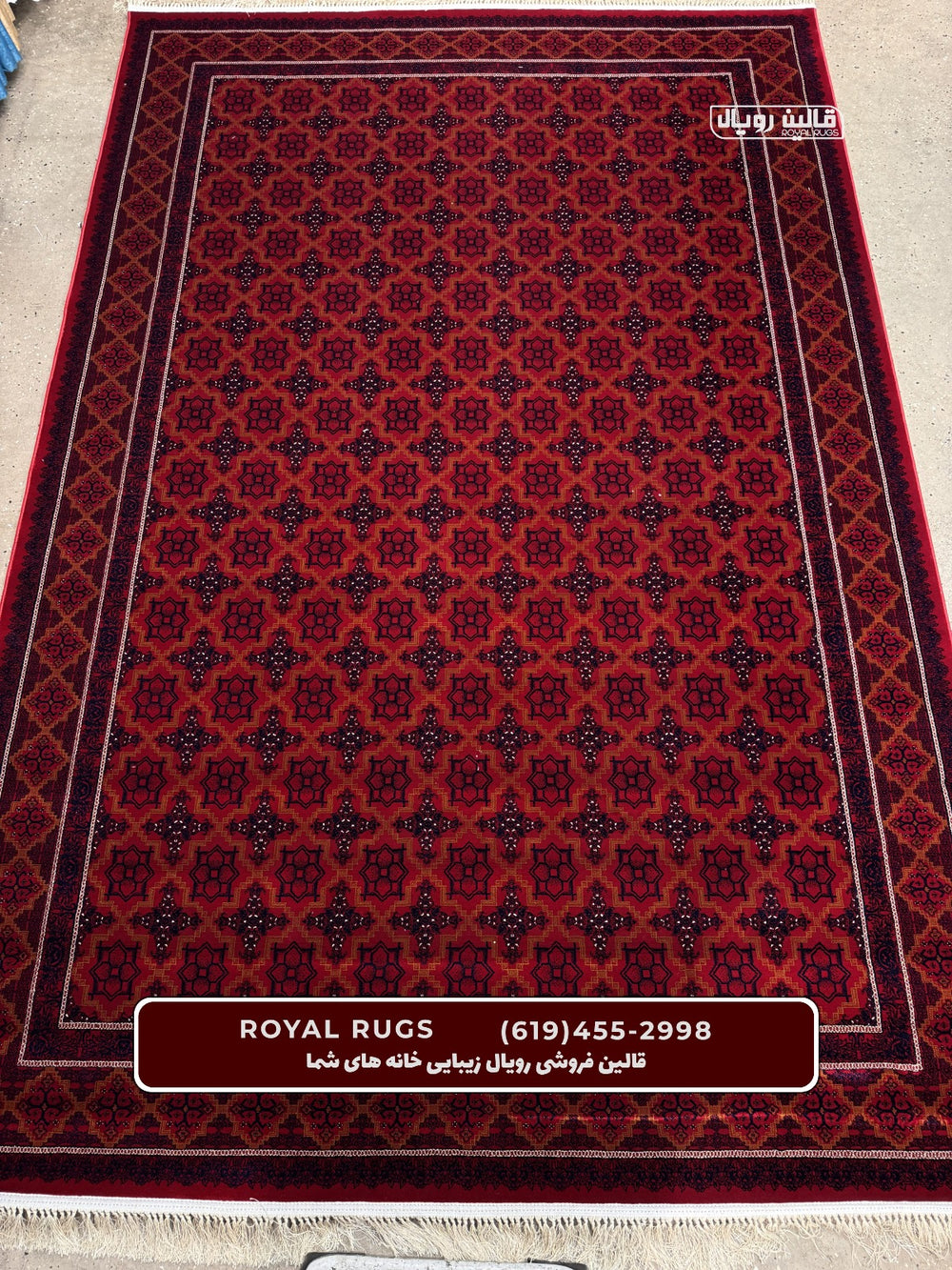 Red Color High Quality 1500 Reeds Kashan Design Machine Made Carpet #62711