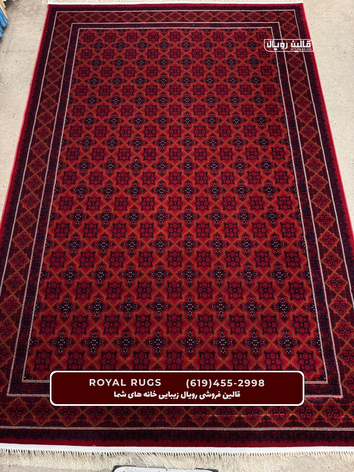 Red Color High Quality 1500 Reeds Kashan Design Machine Made Carpet #62711