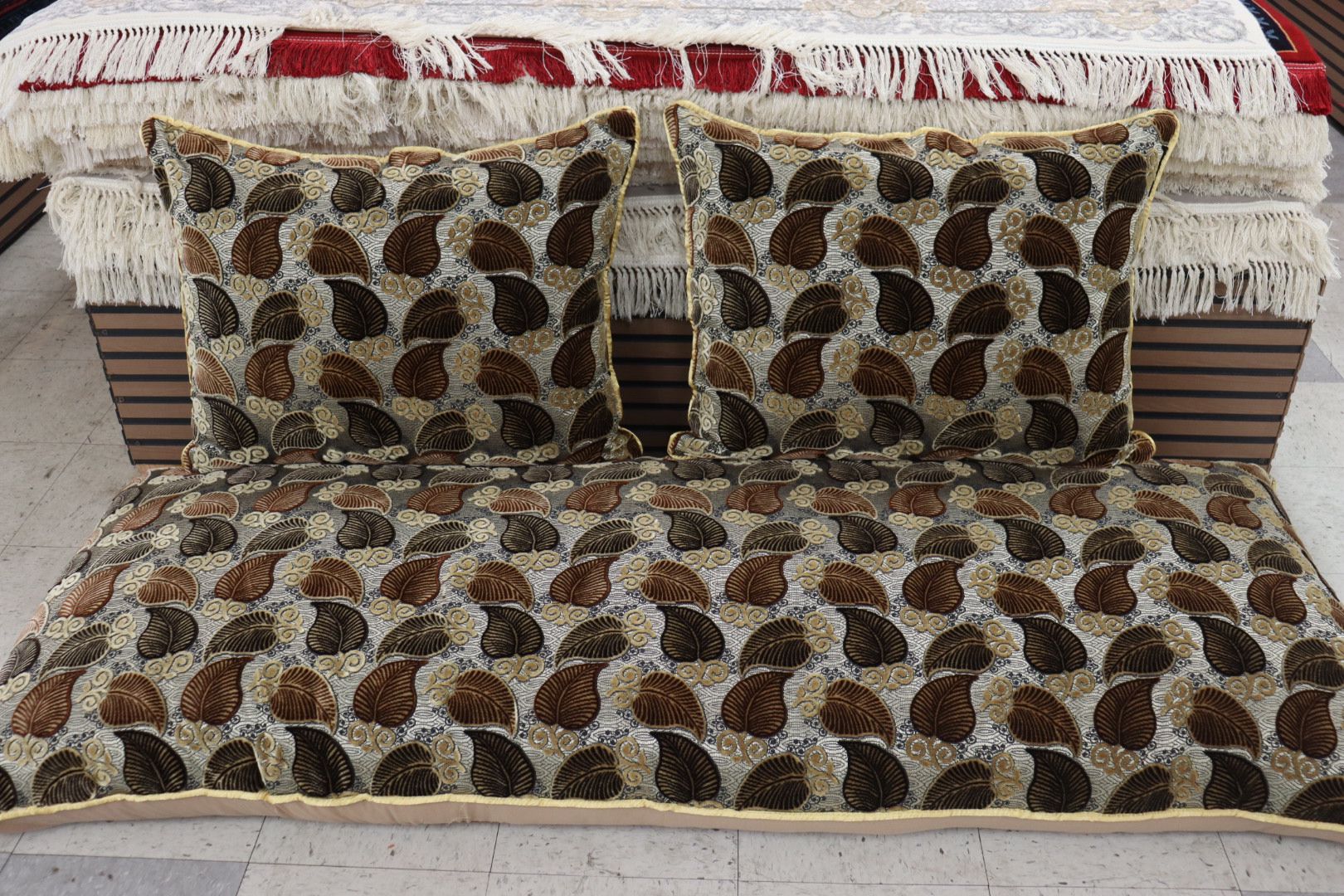 Creamy & Brown Customized Toshak Cover Set #021