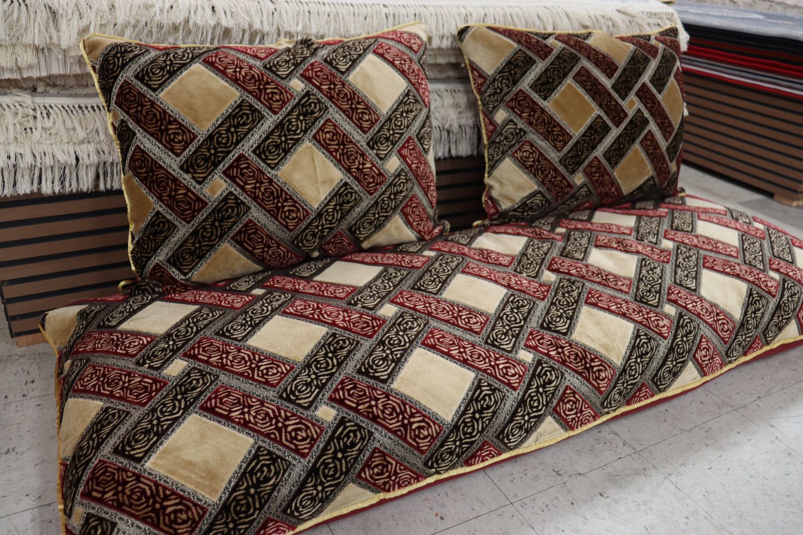 Creamy & Brown Customized Toshak Cover Set #024