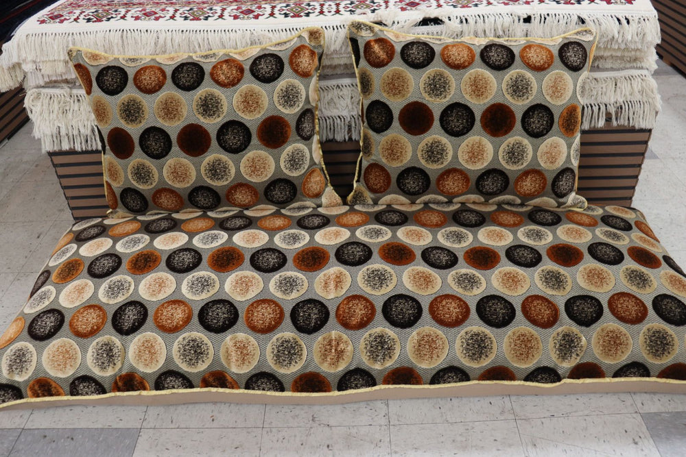 Creamy & Brown Customized Toshak Cover Set #023