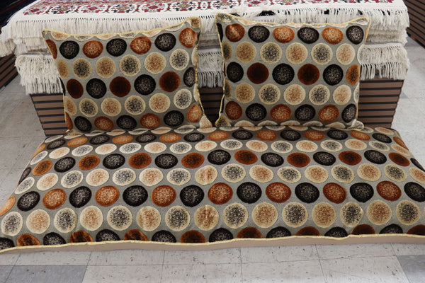 Creamy & Brown Customized Toshak Cover Set #023