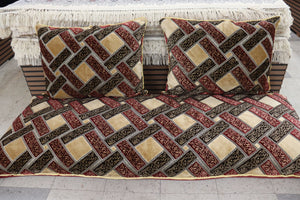Creamy & Brown Customized Toshak Cover Set #024