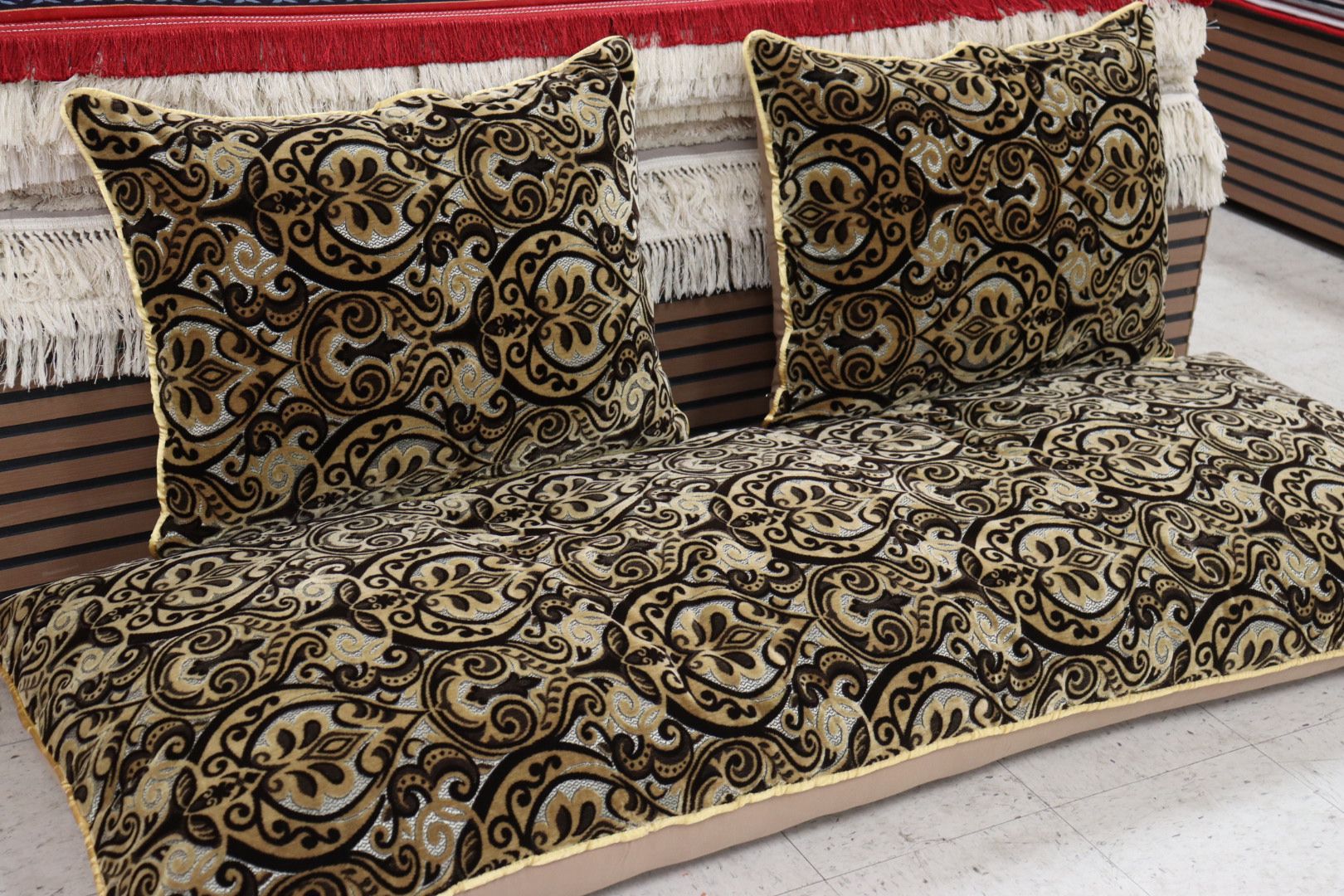 Creamy & Brown Customized Toshak Cover Set #030