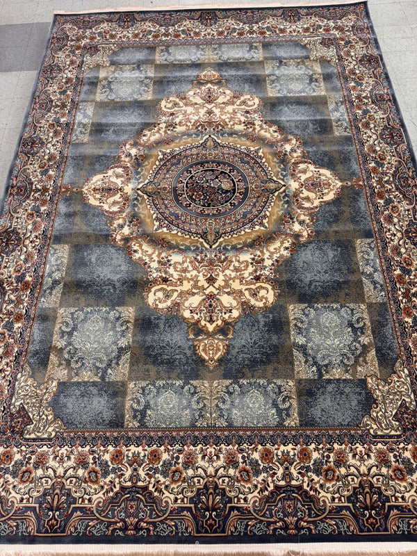 NIKE Grey Color 1200 Reeds Kashan Design Machine made Carpet