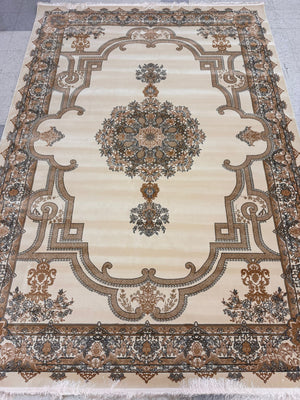 Opera Creamy Color 1200 Reeds Kashan Design Machine made Carpet