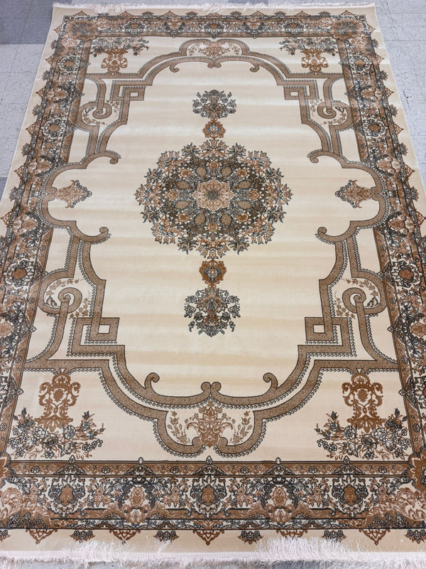 Opera Creamy Color 1200 Reeds Kashan Design Machine made Carpet