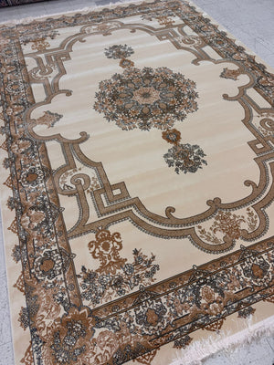 Opera Creamy Color 1200 Reeds Kashan Design Machine made Carpet