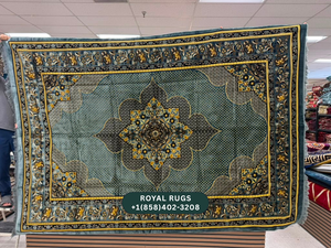 Grey Afghani Style Velvet Carpet Cover / Sarfarshi – 200 × 300 CM (#20030)