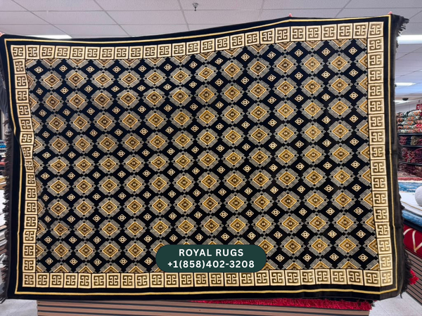 Brown Afghani Style Velvet Carpet Cover / Sarfarshi – 200 × 300 CM (#2007)