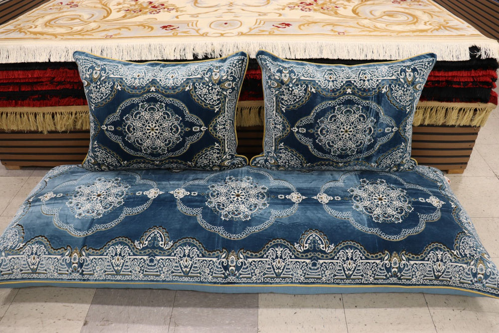 ‌Blue Customized Toshak Cover Set #060