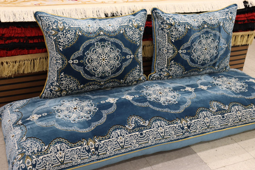 ‌Blue Customized Toshak Cover Set #060