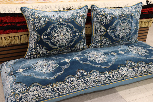 ‌Blue Customized Toshak Cover Set #060