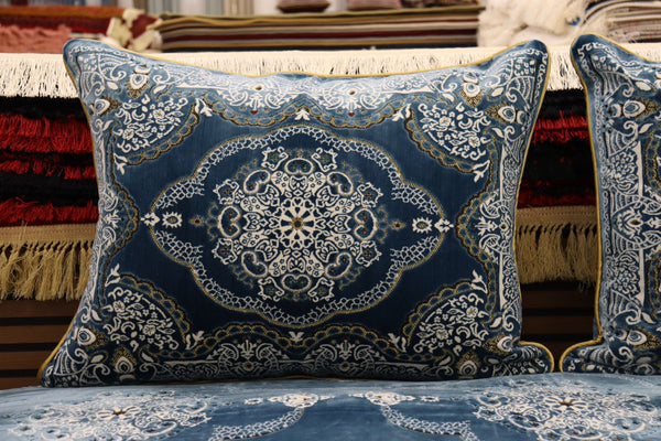‌Blue Customized Toshak Cover Set #060