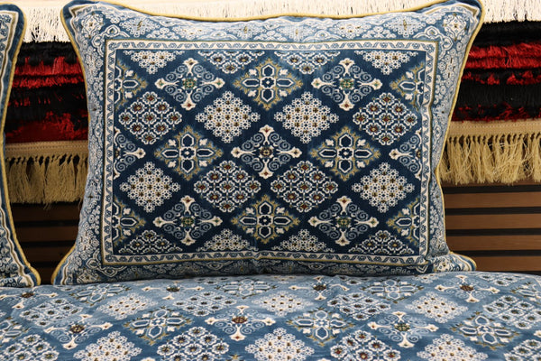 ‌Blue Customized Toshak Cover Set #061