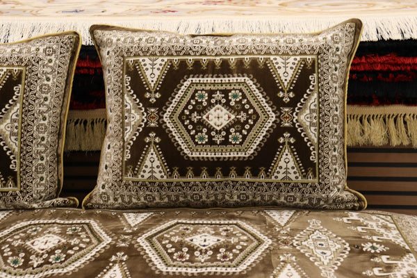 ‌Brown Customized Toshak Cover Set #069