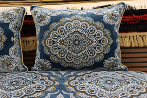 ‌Blue Customized Toshak Cover Set #063