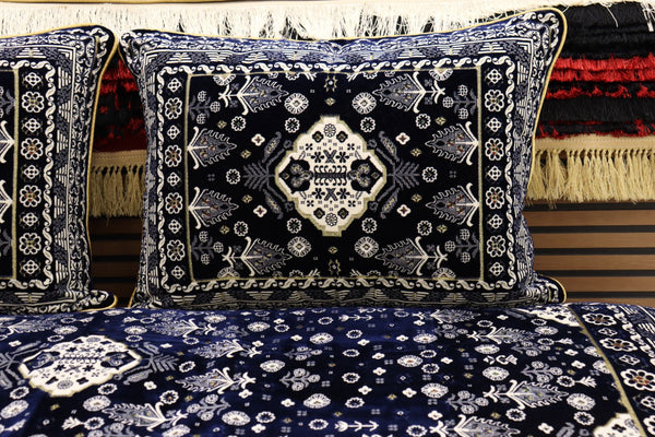 Dark Blue Customized Toshak Cover Set #051