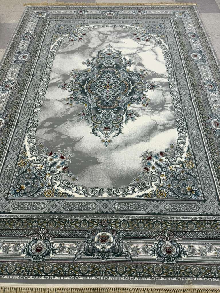 CREAMY Color High Quality 1500 Reeds Kashan Design Machine Made Carpet #A71201