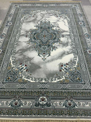 CREAMY Color High Quality 1500 Reeds Kashan Design Machine Made Carpet #A71201