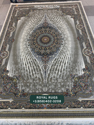 1200 REEDS CREAM PERSIAN DESGIN MACHINE MADE CARPET (COTTON) RONIA