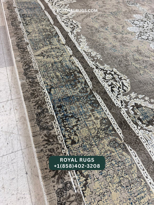 1200 REEDS LIGHT BROWN PERSIAN DESGIN MACHINE MADE CARPET (COTTON) 702