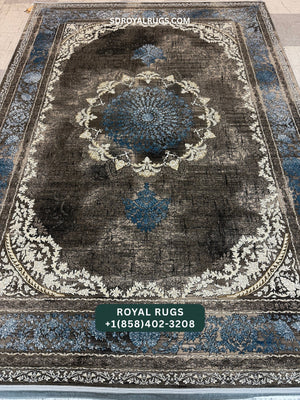 1200 REEDS GRAY PERSIAN DESGIN MACHINE MADE CARPET (COTTON) ARAM