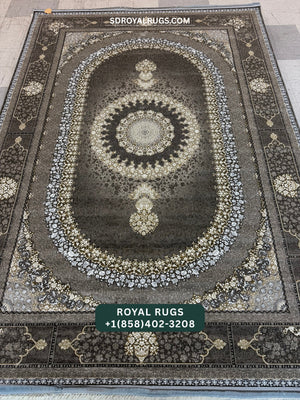 1200 REEDS LIGHT BROWN PERSIAN DESGIN MACHINE MADE CARPET (COTTON) SADRA
