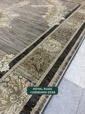 1200 REEDS BROWN PERSIAN DESGIN MACHINE MADE CARPET (COTTON) 710