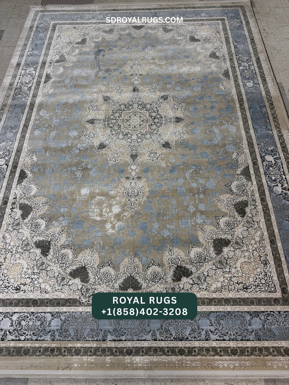 1500 REEDS CREAM PERSIAN DESGIN MACHINE MADE CARPET (COTTON) 3012
