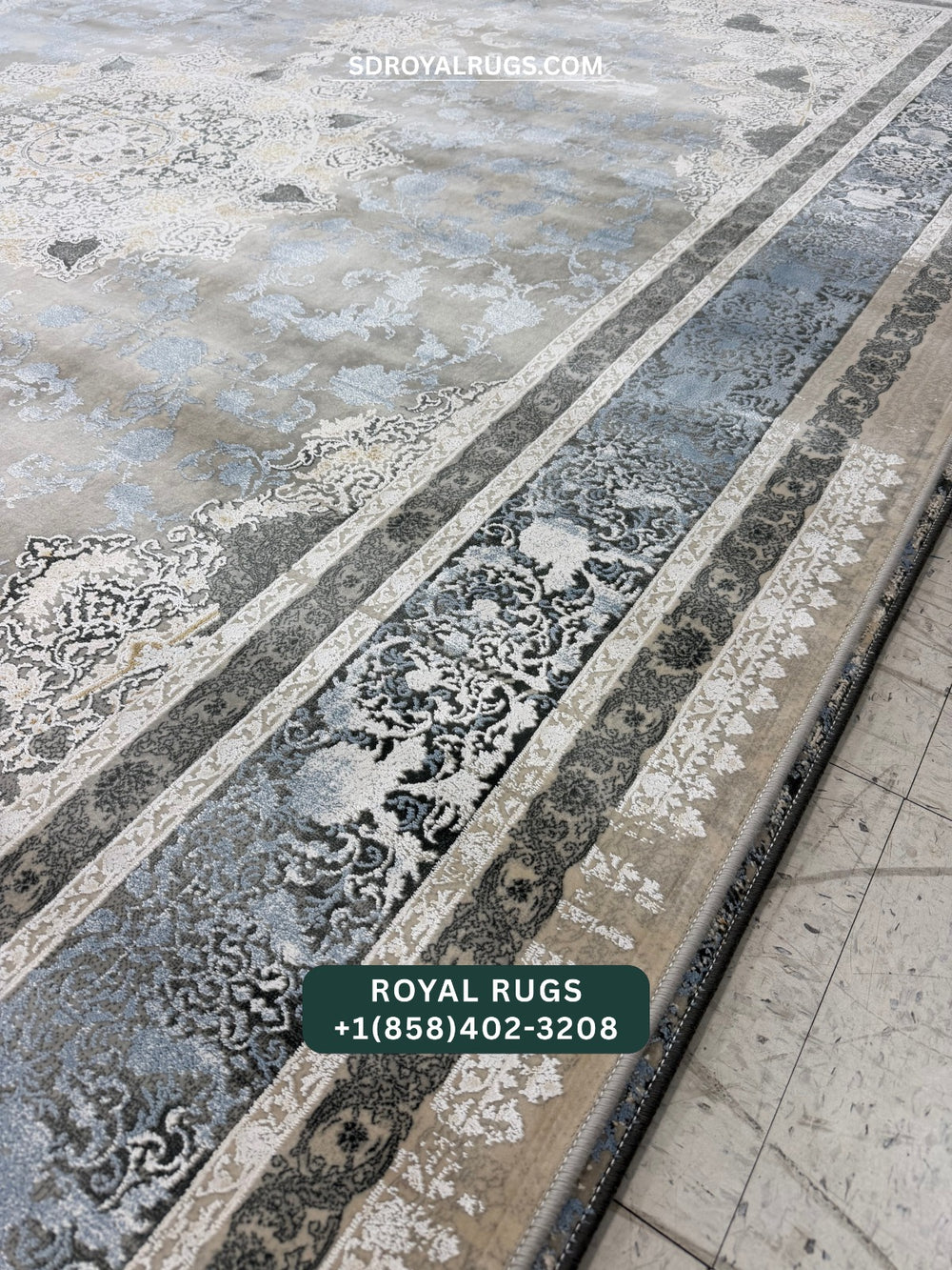 1500 REEDS CREAM PERSIAN DESGIN MACHINE MADE CARPET (COTTON) 3012