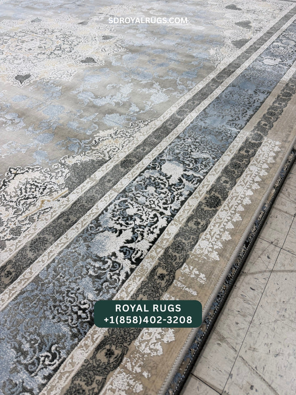 1500 REEDS CREAM PERSIAN DESGIN MACHINE MADE CARPET (COTTON) 3012