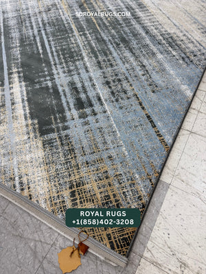 1500 REEDS GRAY PERSIAN DESGIN MACHINE MADE CARPET (COTTON) 3028